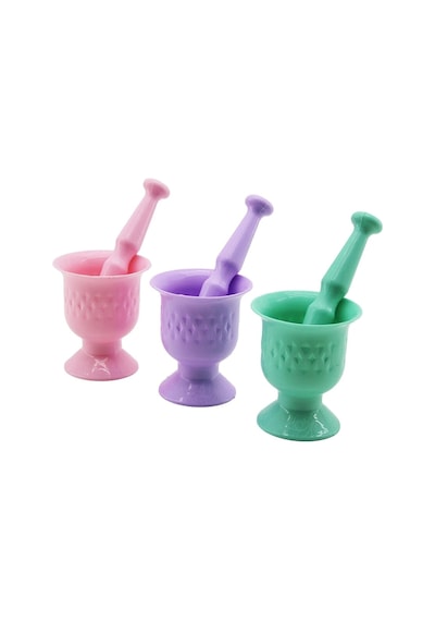Renkli Plastik Havan - Mortar Sarımsak Dövecek Çok Renkli