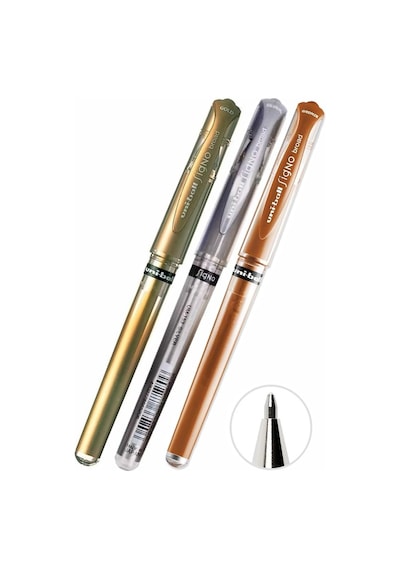 Altın Sarı Gümüş Gri Ve Bakır Yaldız İmza Kalemi 3 Adet Uniball Signo 1.0 Mm Roller Pilot Kalem Um-153 Davetiye Kalemi Altın Altın Sarı Gümüş Gri Ve Bakır Yaldız İmza Kalemi 3 Adet Uniball Signo 1.0 Mm Roller Pilot Kalem Um-153 Davetiye Kalemi Altın