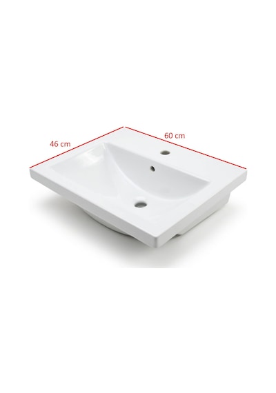 Ece Banyo - Sekura Dolay Uyumlu Lavabo 60 Cm Beyaz - 7761