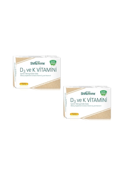 Aksu Vital Shiffa Home D3 Ve K Vitamini 1300Mg 30 Kapsül 2 Adet