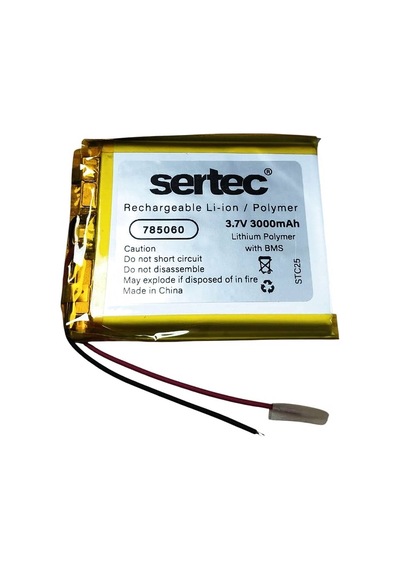 Sertec 785060 3.7v 3000mah Li-polymer Pil Devreli/1.5a Evimdeyokyok
