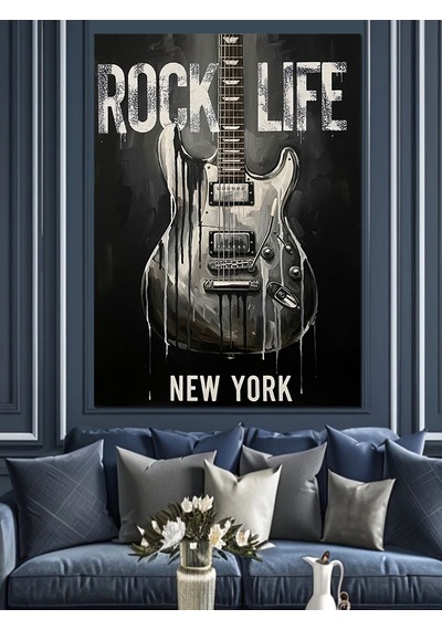 Rock Yaşam Tarzı New York Dekoratif Kanvas - Mdf Ahşap Tablo