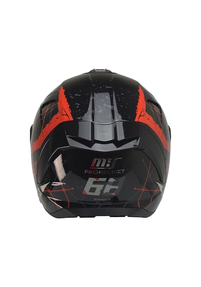 Mts X340 Clay Fullface Siyah Camlı Motosiklet Kaskı Kırmızı Parlak Siyah