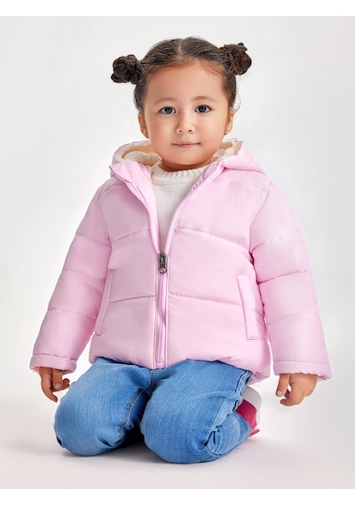 Civil Girls Civil Baby Kız Bebek Kapüşonlu Mont Şeker Pembesi Pembe