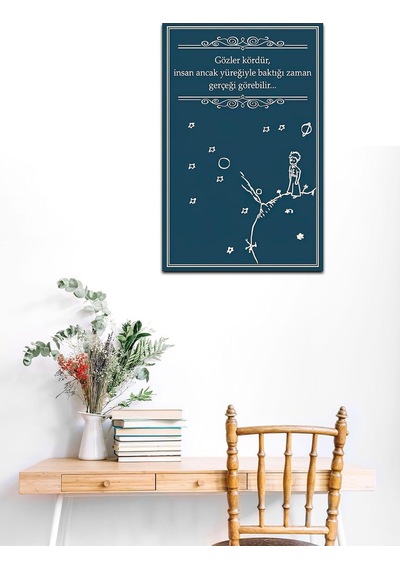 Kuşe Kağıt Duvar Posteri Gözler Kördür Insan Ancak Yüreğiyle Retro Vintage Drtr0048