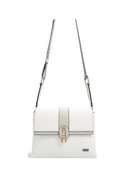 Silver & Polo Silver Polo Beyaz - A.gri Logolu Kadın Çapraz Çanta Sp1287