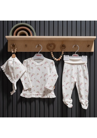 Tiffany Baby & Kids Tiffany Baby Purple Grape Theme 3'lü Takım 47020 Ekru