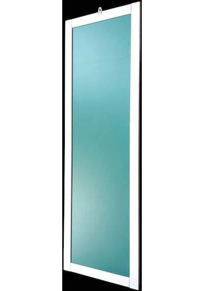 Ahşap Duvar Hol Ayna Beyaz 121x37 CM Beyaz