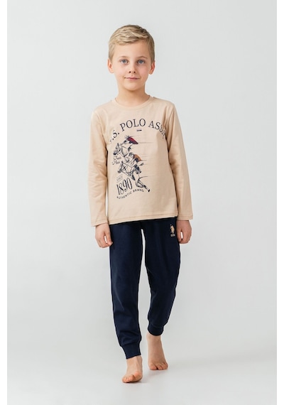 U.S. Polo Assn. Erkek Çocuk Pijama Takımı Baskılı Krem Uzun Kol Pijama Takımı Us2637-c-v1 Us2637-c-v1 U.S. Polo Assn. Erkek Çocuk Pijama Takımı Baskılı Krem Uzun Kol Pijama Takımı Us2637-c-v1 Us2637-c-v1