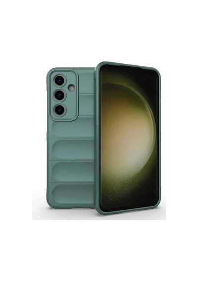 Samsung Uyumlu Galaxy S25 Fe Kılıf Esnek Tpu Oyuklu Arka Yüzey Tasarımlı Zore Etnik Silikon Kapak Koyu Yeşil