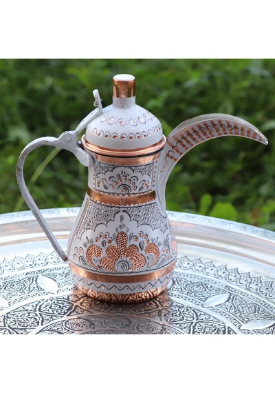 1,2 Mm Kalın Gülçiçek Bakır Mırra Cezve 900 Ml