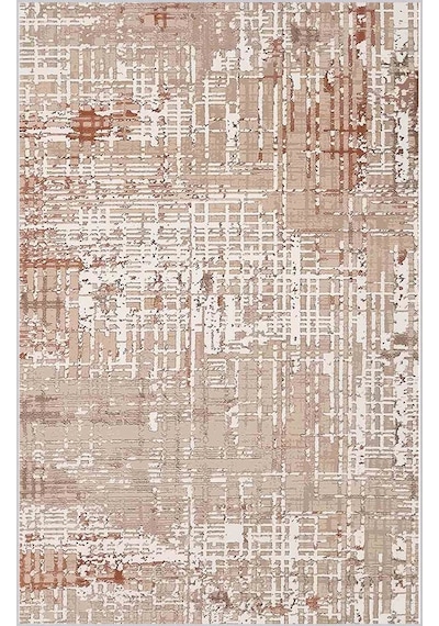 Rovigo Home Dijital Baskı Yıkanabilir Kaymaz Taban Salon Halısı Rvg0465 Kahverengi