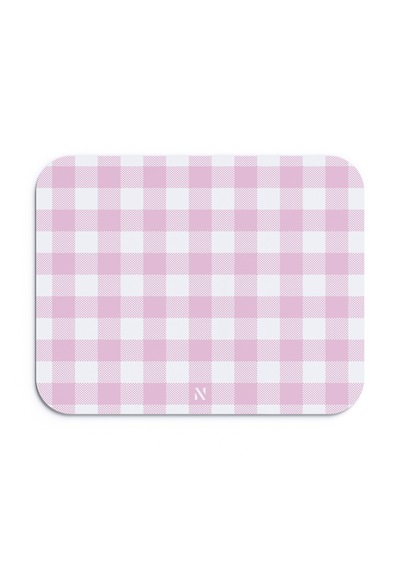 Pembe Ekose Pötikare Desenli Ergonomik Mouse Pad Kaymaz Taban Ev Ve Ofis Kullanımı Mousepad