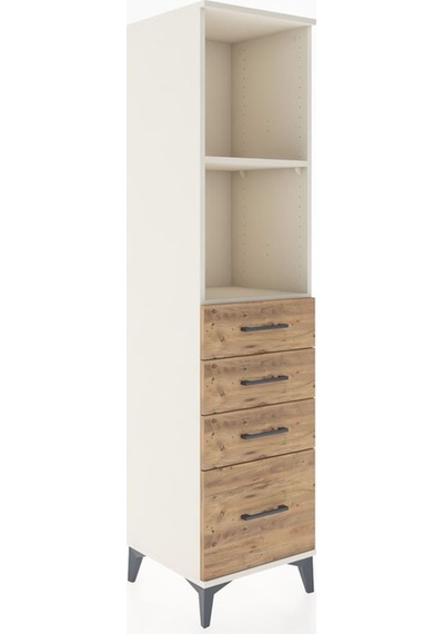 Hyperion Dolap 2 Raflı 4 Çekmeceli 44x44x182 Aytaşı-çam Aytaşı