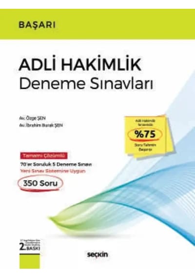 Başarı Adli Hakimlik Deneme Sınavları Av. Özge Şen,av. İbrahim Burak Şen