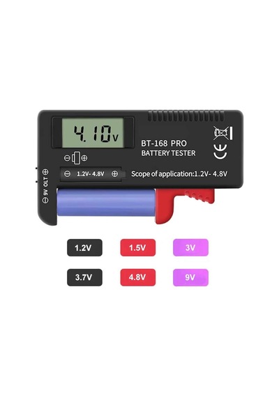 Alkatronik Bt-168 Pro Pil Test Cihazı Aa Aaa C D 9v 18650 16340 14500 10440 1.2v 1.5v 3v 3.7v 4.8v Dijital Ölç