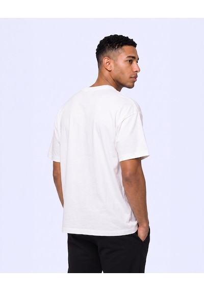 Kappa Authentic Oyster Tur Erkek Beyaz Oversize Tişört