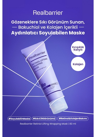 Retinol&kolajen İçeren Kırışıklık Karşıtı Soyulan Maske Realbarrıer Retiniol Lifting Wrapping Mask