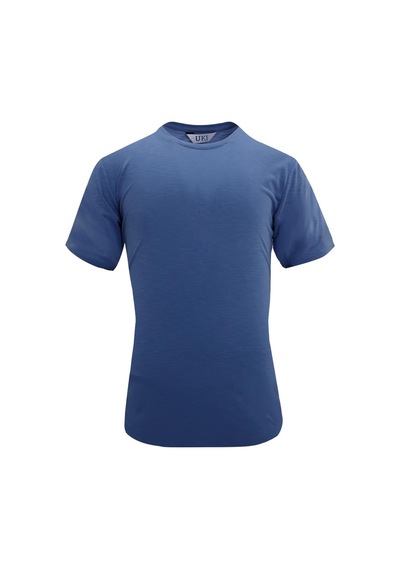Uki İndigo Modal Bisiklet Yaka T-shirt
