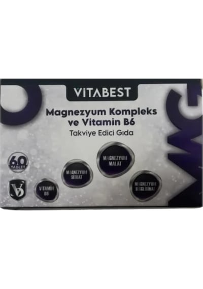 Vıtabest Magnezyum Kompleks & B6 60 Tablet