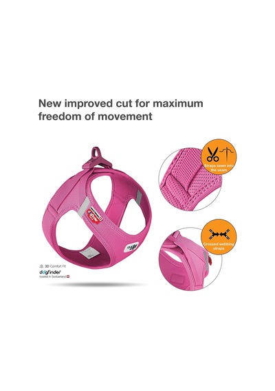 Vest Harness Curli Clasp Air-mesh Fuchsia L Genel