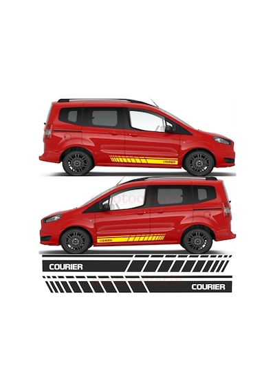 Ford Courier Yan Şerit Oto Sticker