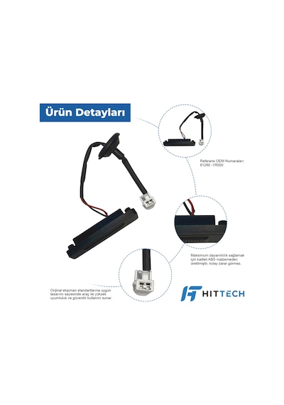 Hyundai i20, Accent, Verna, Kia Rio ve Picanto Uyumlu Bagaj Açma Düğmesi Butonu Switch OEM 81260-1J600