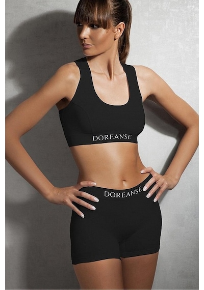 Doreanse 14110 Bayan Sporcu Siyah Body Sütyen