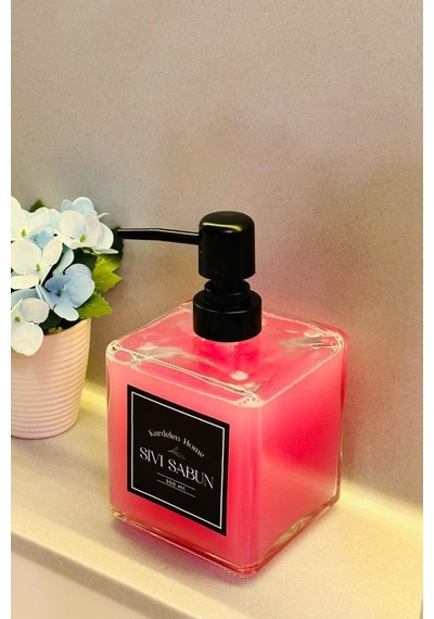 Makri Home 550 Ml Modern Ve Şık Tasarım Cam Sıvı Sabun & Deterjanlık Şeffaf