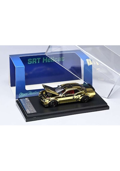 Stance Hunters Dodge Challenger Srt Hellcat Gold 1/64 Pleksi