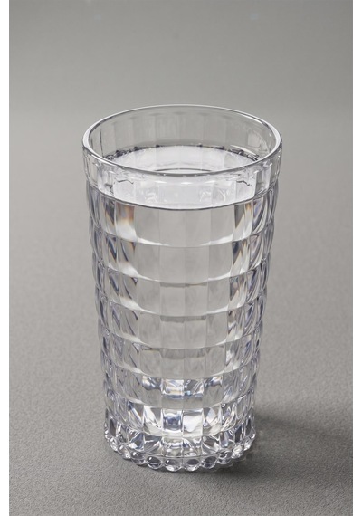 Akrilik Allegra Şeffaf 6'lı Uzun Bardak & Su Meşrubat Bardağı 750 Ml Büyük Boy & Cam Değildir