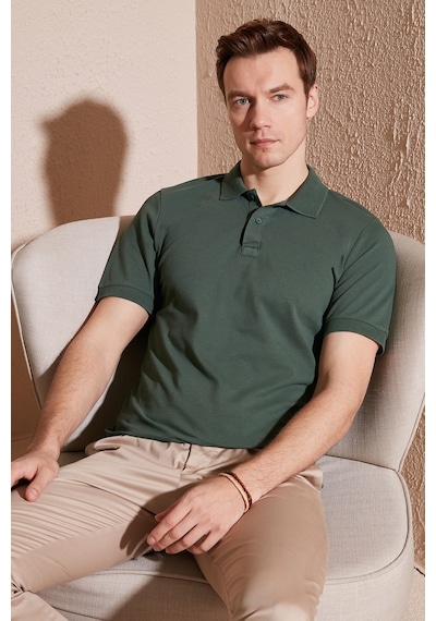 Buratti Pamuklu Regular Fit Düğmeli Erkek Polo Yaka T Shirt 5902739 Nefti