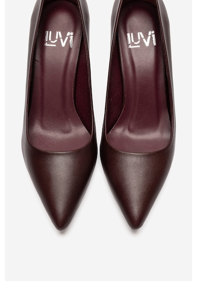 Luvi Shoes Clyde Bordo Cilt Hakiki Deri Kadın Topuklu Ayakkabı