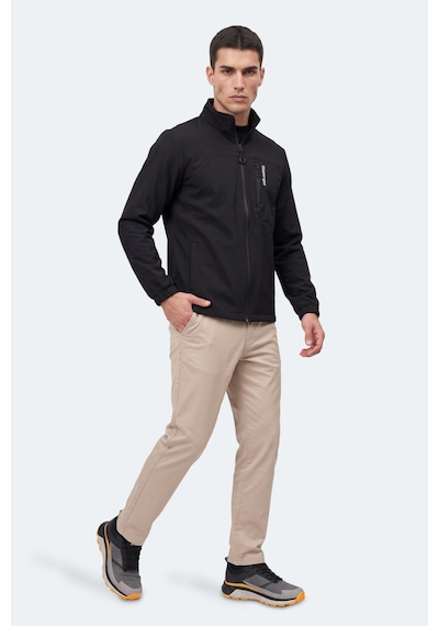 Slazenger Cedo Erkek İçi Polarlı Rüzgar Ve Su İtici Siyah Mont & Kaban