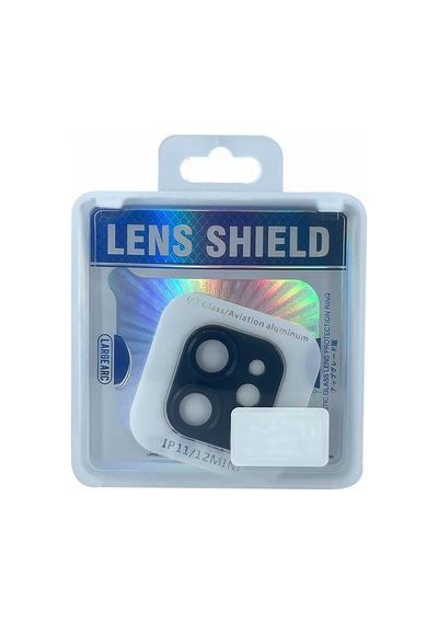 Apple Uyumlu iPhone 12 Mini 11 Metalik Seri Kamera Lens Koruyucu Siyah