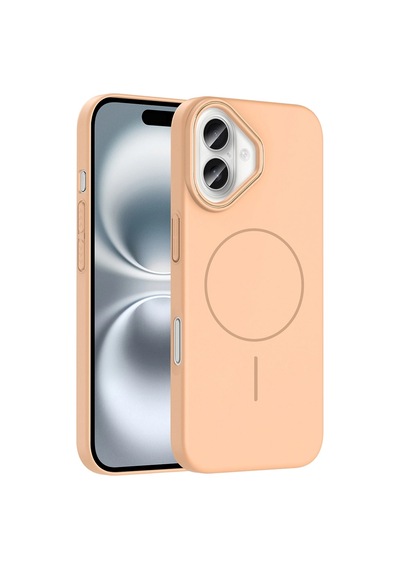 Apple Uyumlu iPad iPhone 16 Plus Kılıf M-safe Şarj Özellikli Zore Ruby Sert Kapak Desert Titanyum