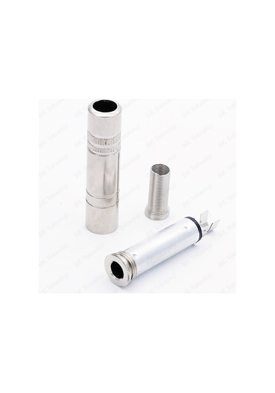 6.35mm 1/4 "Stereo TRS Dişi Metal Soket Lehim Tipi Jack Konnektör
