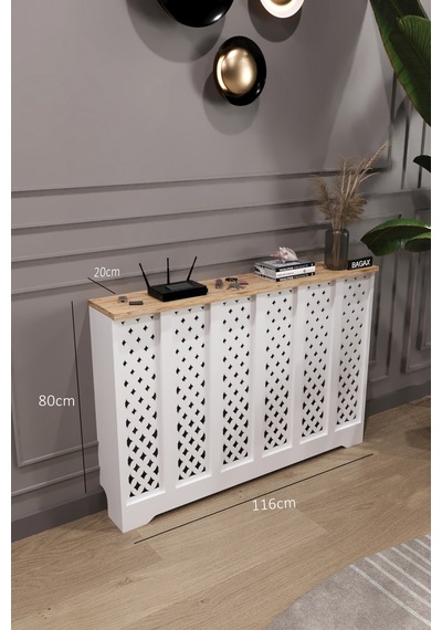 Petek Kaplama Kalorifer Peteği Kapatma Dekoratif Dresuar İç Ölçü 116 Cm Dış Ölçü 120 Petek 116 Beyaz Üstü Çam D11 Petek Kaplama Kalorifer Peteği Kapatma Dekoratif Dresuar İç Ölçü 116 Cm Dış Ölçü 120 Petek 116 Beyaz Üstü Çam D11