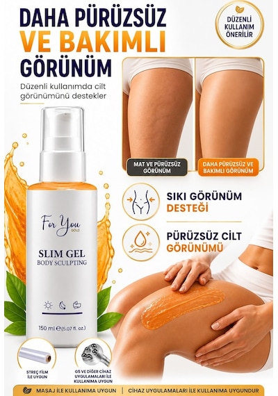 Slim Jel - Sıkılaştırıcı-bölgesel İncelme-çatlak Karşıtı Ve Selülit Kremi 150ml