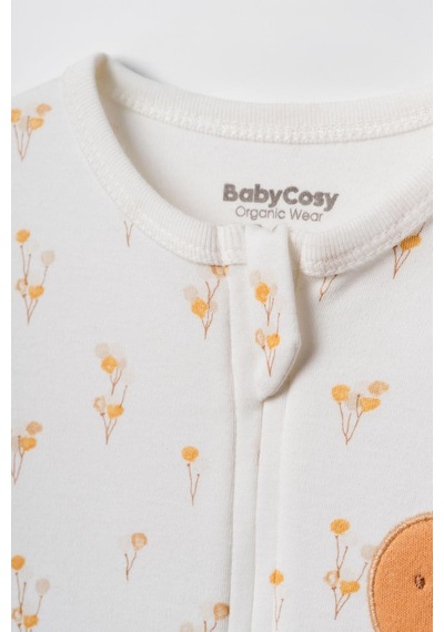 Babycosy Organic Wear Bebek Tulum %100 Organik Pamuk , Bebek - Yenidoğan- Csy3061 Ekru