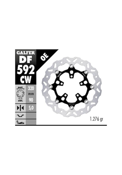 Ktm 390 Adventure Ön Fren Diski 320 Mm 2022 Sonrası Döküm Jant Galfer Dalgalı Hareketli Aluminyum Disk