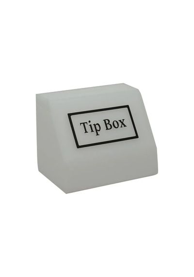 Karlobi - Pleksi Tip Box Bahşiş Kutusu Buz Beyazı 15x10x12 Cm