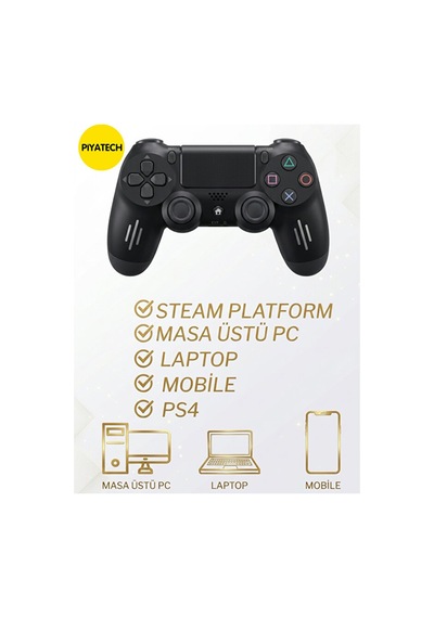 Ps4 Uyumlu Kablosuz Oyun Kolu & Stand V3 3'lü Paket Kesintisiz Oyun Keyfi