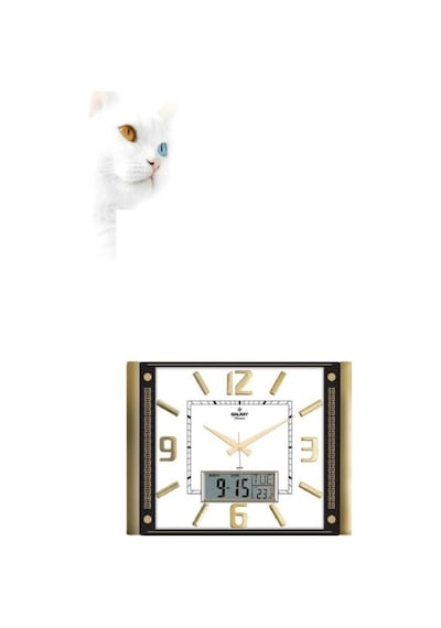 Gold Premium Termometreli Ve Takvimli Duvar Saati T-711-g Beyaz
