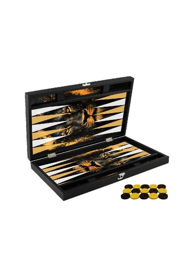 1 Adet Tavla Özel Aslan Tasarımlı Oyun Ve Backgammon Tahtası 48 X 29 Cm