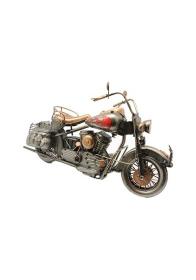 Dekoratif Metal Motosiklet Alev Detaylı
