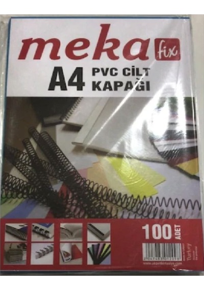 Mekafix Cilt Kapağı A4 Kırmızı 100'lü