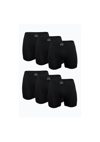 Malabadi Erkek Siyah 6 Lı Premium Collection Modal Uzun Boxer 6m250 Siyah