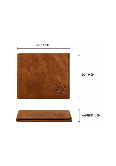 Alphaclub Bag Erkek Hakiki Deri Haki Renk Çok Bölmeli Cüzdan Ve Kartlık