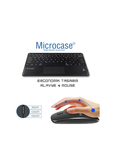 Philips Uyumlu M9X 10.1" IPS Touchpad Bluetooth Klavye+Mouse+StandAL2766